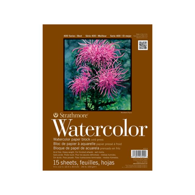 WATERCOLOR BLOCK 140# COLD PRESS 9X12 15 SHEETS