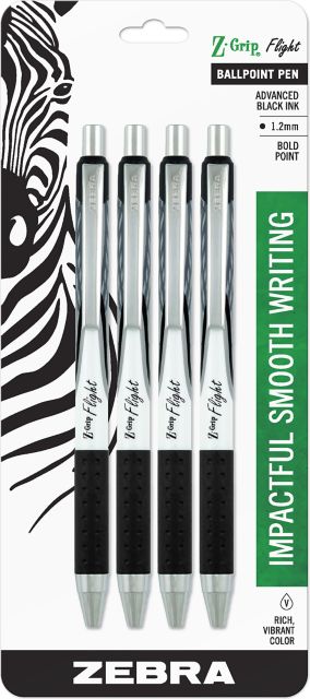 PEN ZGRIP FLIGHT 4PK BLK