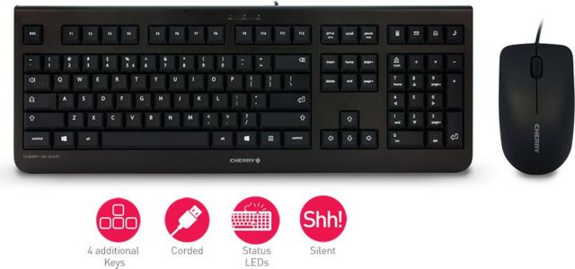 Cherry 18'' Keyboard + Mouse Kit - ONLINE ONLY