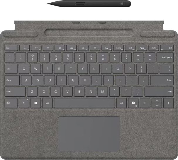 Surface Pro 10 Keyboard (Type Cover) + Slim Pen (V2) Bundle - Platinum