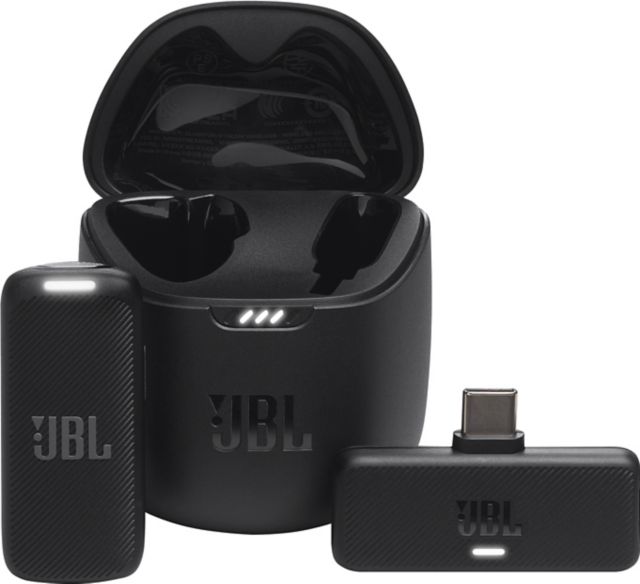 JBL Quantum Stream Wireless Clip-on Microphone, Black