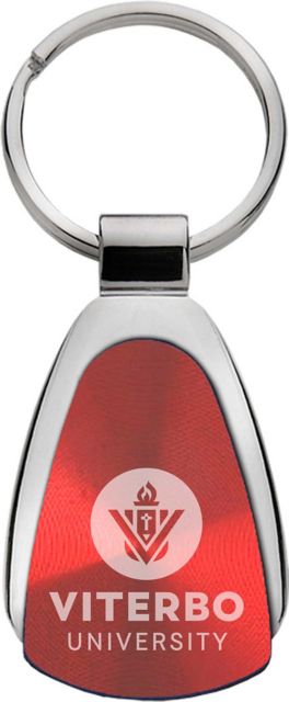 Viterbo University Teardrop Keychain