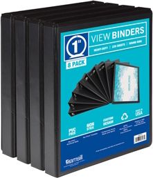 ECONO BND 1 VIEW BLACK 8PK